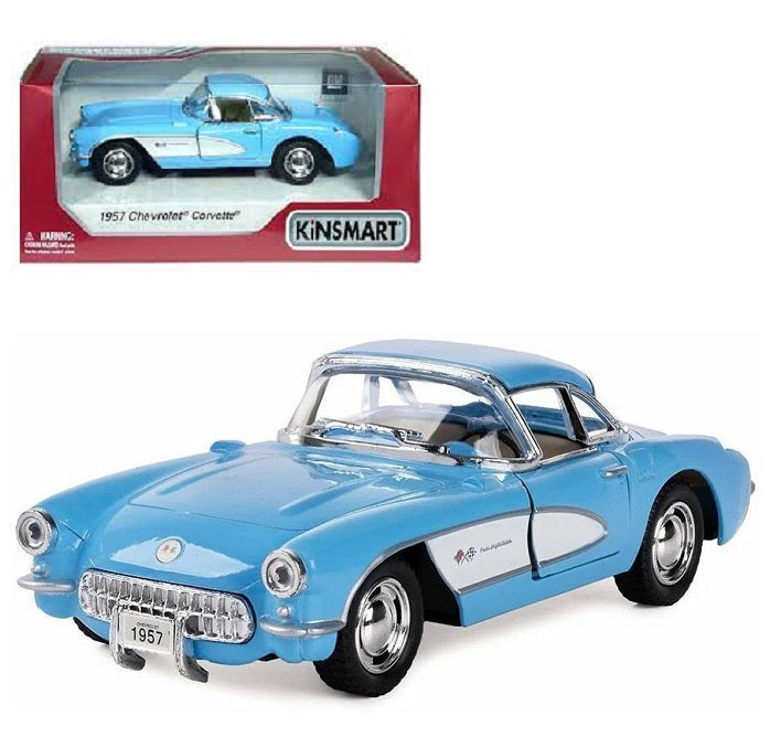 Kinsmart. Модель арт.KT5316W/4 "Chevrolet Corvette 1957" 1:36 (голубой) инерц.