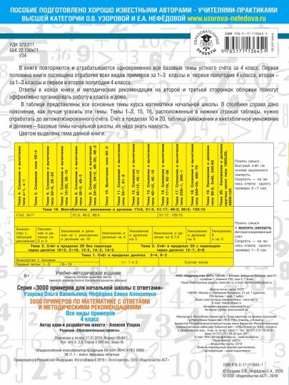 3000 примеров по математике. Vous trouverez ci-dessous des exemples d'avis et de méthodes recommandées. 4ème classe