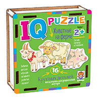 IQ Пазл деревянный.2+ Животные на ферме