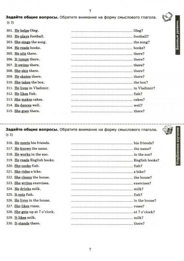 Английский язык. Тренировочные примеры. Present Simple (Present Indefinite) + грамматический справочник для родителей