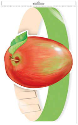 *МА-12413 Маска-ободок. Яблоко (в индивидуальной упаковке, с европодвесом и клеевым клапаном) - группа Фрукты