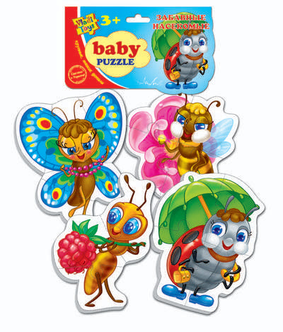 VladiToys. Мягкие пазлы (Baby puzzle) арт.VT1106-06 "Забавные насекомые" /100 в пакете