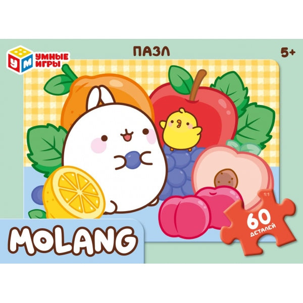 Molang. Molang. Пазлы в коробке 60 деталей. 190х141х35 мм. Умные игры в кор.24шт