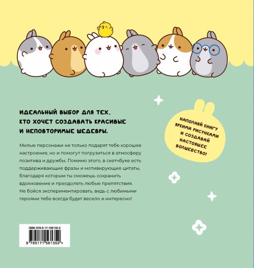 Molang. Carnet de croquis. Pour la décoration intérieure et les idées romantiques ! (бирюзовый)