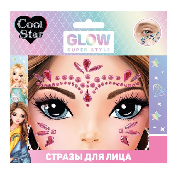 Косметика ДЛЯ ДЕВОЧЕК стразы для лица Cool Star в кор.6*24шт