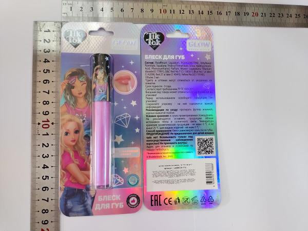 Косметика ДЛЯ ДЕВОЧЕК голографический блеск для губ, 3 мл, розовый TIK TOK GIRL в кор.4*24шт