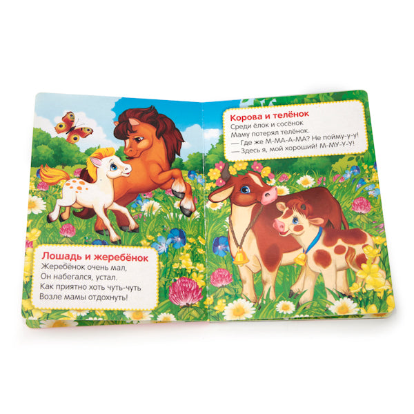 "УМКА". М.ДРУЖИНИНА, МАМЫ И МАЛЫШИ. ФОРМАТ: 110Х150 ММ. ОБЪЕМ: 10 КАРТОННЫХ СТРАНИЦ в кор.12*10шт