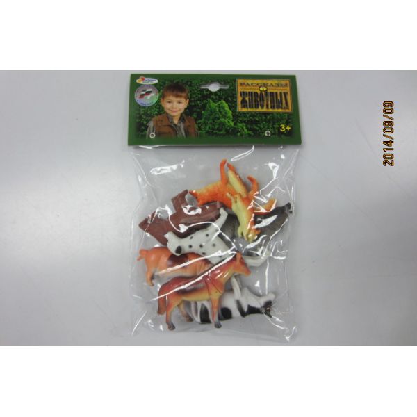 PH990308A15 195118 НАБОР ИЗ 8-И ЖИВОТНЫХ "ИГРАЕМ ВМЕСТЕ" (ДИКИЕ И ДОМАШНИЕ) 10СМ В ПАК. (РУСС. УП.
