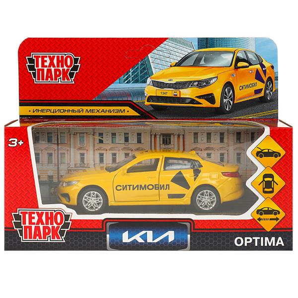 Technoparc. Modèle "Kia Optima Ситимобил" 12 см métal, sac, argent, желтый ART.OPTIMA-12TAX-CITI