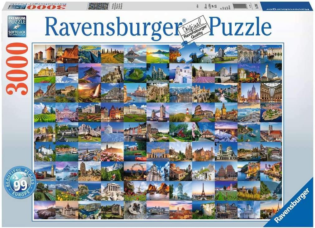 Ravensburger. Пазл карт. 3000 "Красивые места Европы" арт.17080