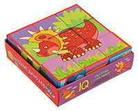 IQ кубики. 9 кубиков в поддончике. Весёлые динозаврики. 4+