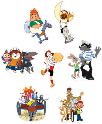 *КБ2-14162 Комплект для оформления интерьера. Веселое лето с персонажами Союзмультфильма (7 персонажей)