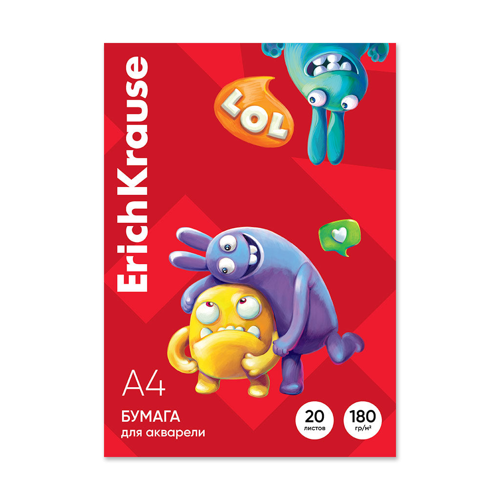 ErichKrause® Sacs pour emballages en carton "Jolly Friends" A4, 20 listes art.61644