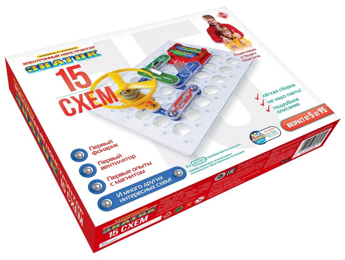 Эл. constructeur ЗНАТОК "15 схем"