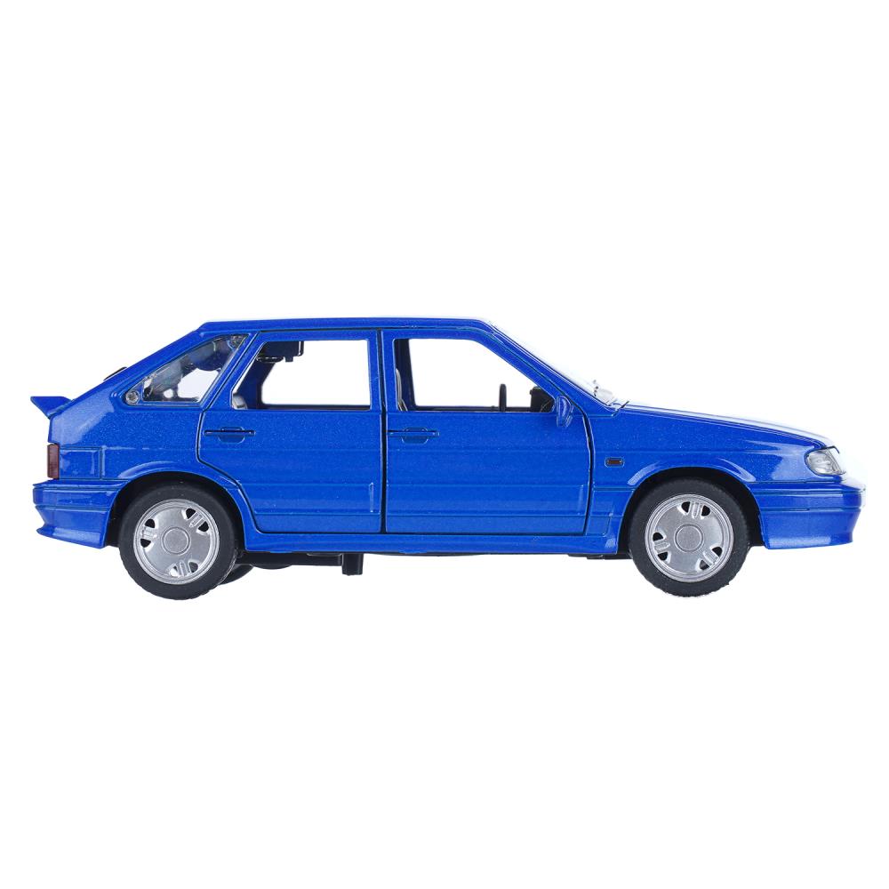 Машина металл ваз LADA 2114 15 см,св-зв,откр 4 дв,баг,кап,инер,синий,кор. Технопарк в кор.2*36шт