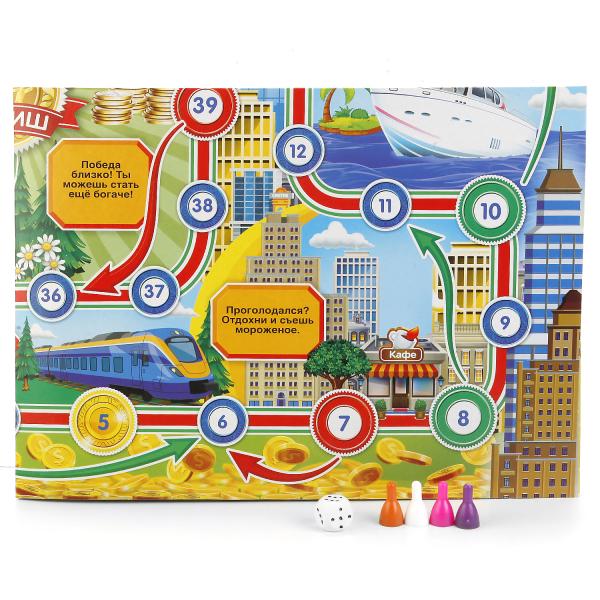 НАСТОЛЬНАЯ ИГРА-ХОДИЛКА "УМНЫЕ ИГРЫ" МИЛЛИОНЕР ДЛЯ МАЛЫШЕЙ В РУСС. КОР. в кор.20шт