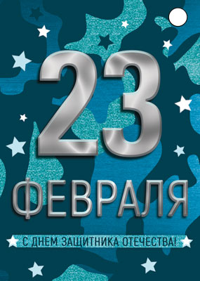 Б-15695 Бирка. С днем защитника отечества! 23 февраля (Уф-лак)