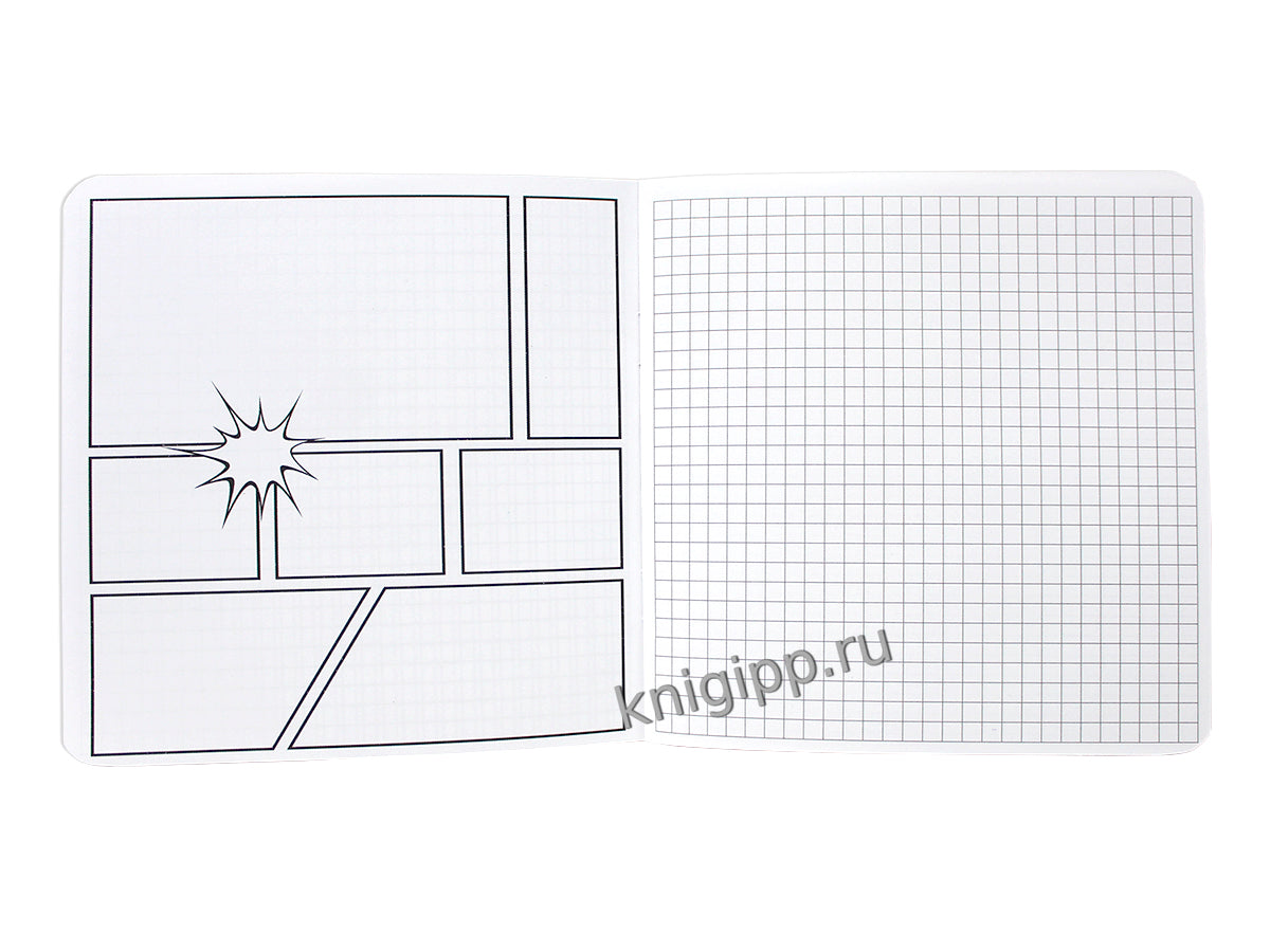 MyArt. БЛОКНОТ в клетку Аниме. Голубой