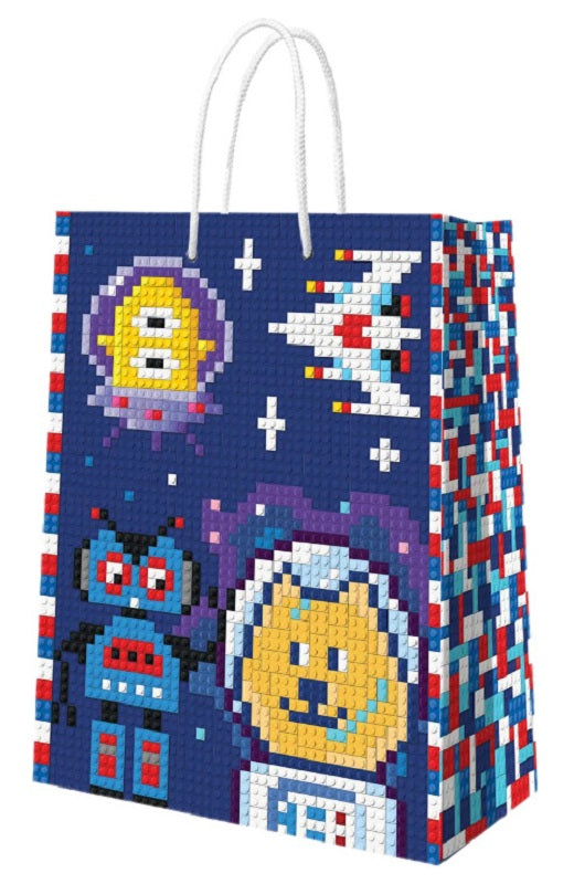 ND Play. Пакет подарочный большой "Пиксели-космос 1" 335х406х155 мм арт.313881