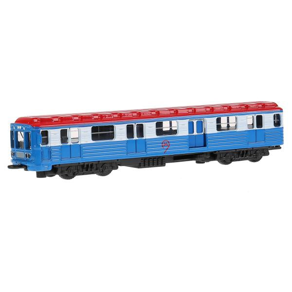 Машина металл свет-звук ТРАНСМАШХОЛДИНГ ВАГОН МЕТРО, 18,5 см, дв.,инерц,кор. Технопарк в кор.2*24шт