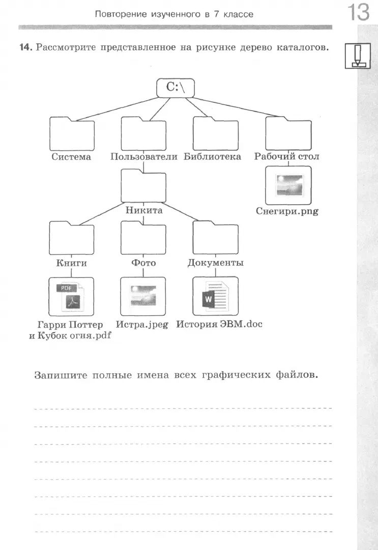 Bosova. Information. Рабочая тетрадь. 8 classes en double classe. Часть 1 Базовай уровень / к ФП 22/27