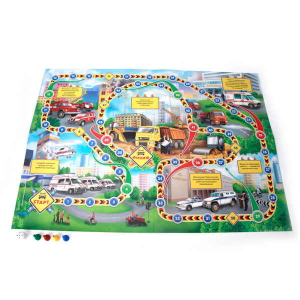 НАСТОЛЬНАЯ ИГРА-ХОДИЛКА "УМНЫЕ ИГРЫ" СПЕЦИАЛЬНАЯ ТЕХНИКА В РУСС. КОР. dans le cor.20шт