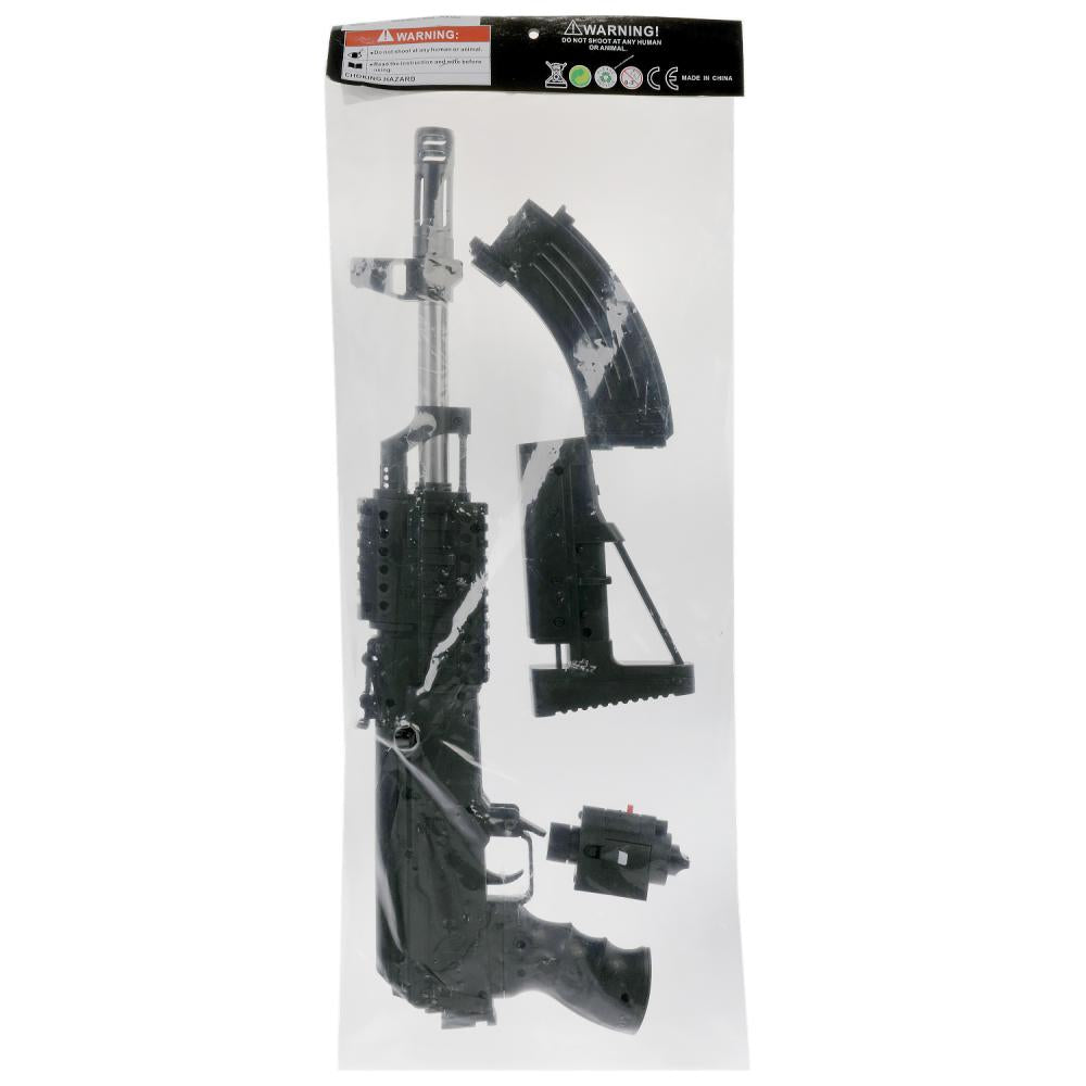 Автомат (п) с лазер. прицелом, со съемным прикладом и магазином, с фонарем 0807 в пак. в кор.4*15шт