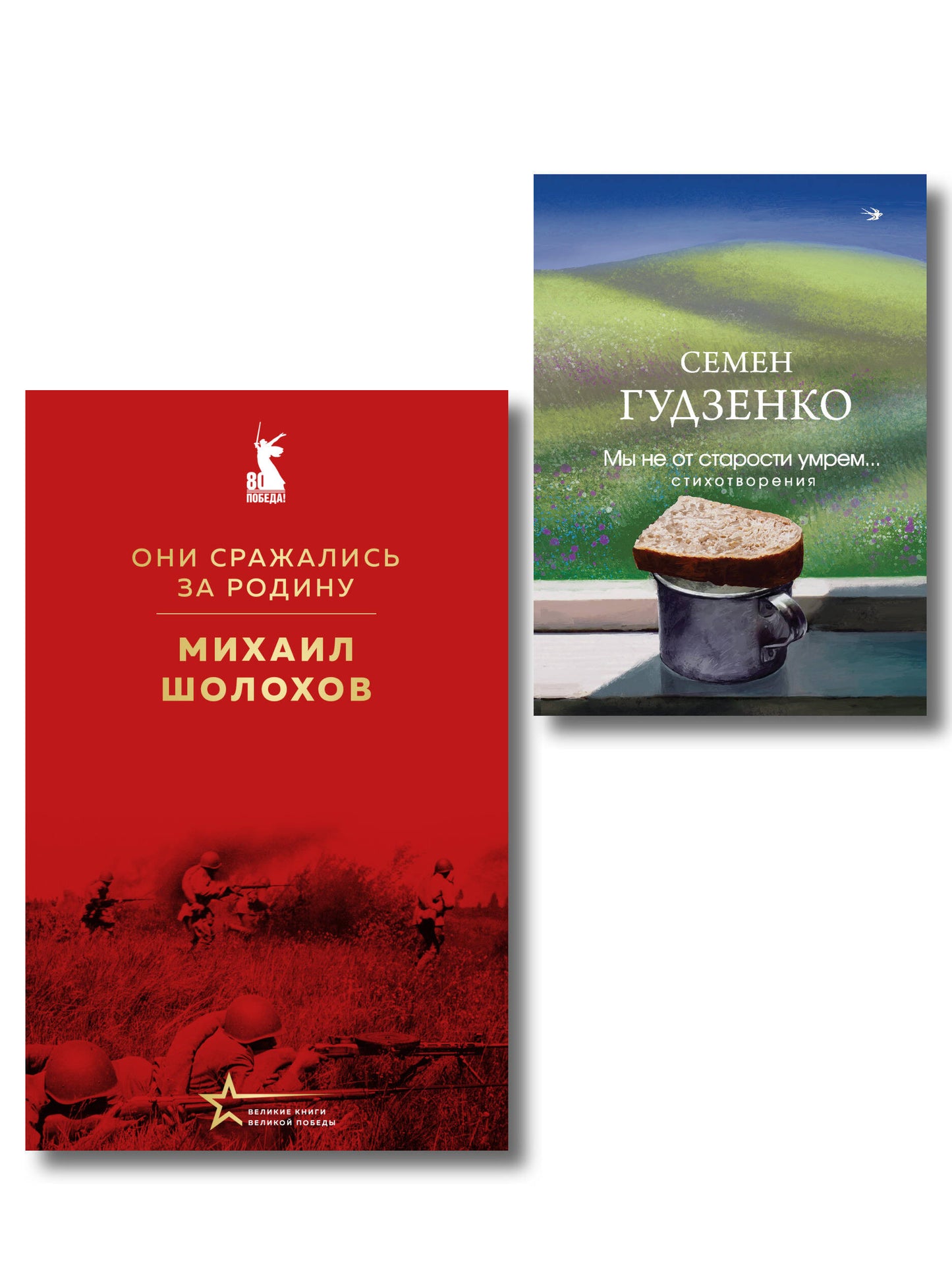Мы возвратимся с победой (набор из 2-х книг: "Они сражались за Родину" М. Шолохова и "Мы не от старости умрем... Стихотворения" С. Гудзенко)