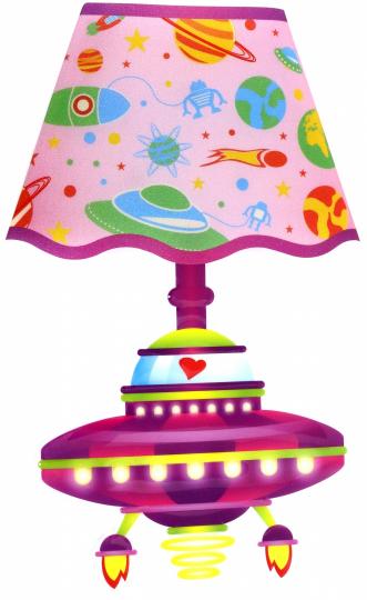 Наклейка Веселый светильник Космический гость