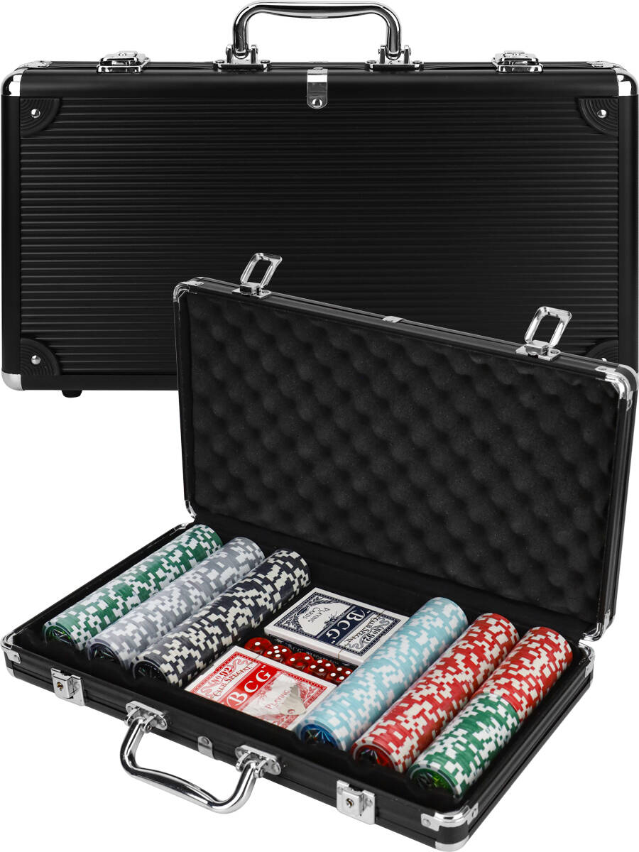 Taille pour poker "Овербет" 300 poissons avec nom, noir, 39*21*6.5 cm ИН-8292