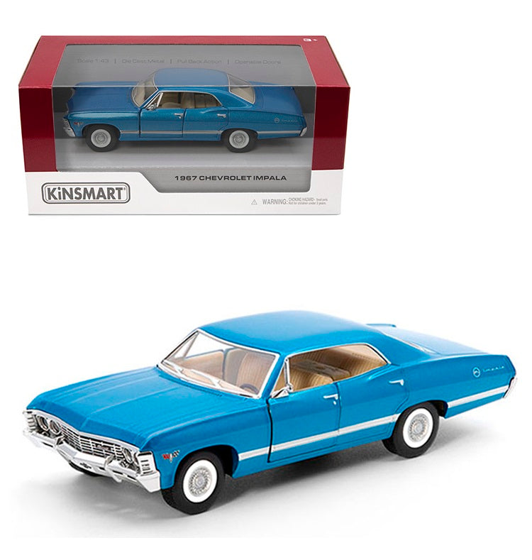 Kinsmart. Модель арт.KT5418/3 "Chevrolet Impala1967" 1:43 (синяя) инерц.
