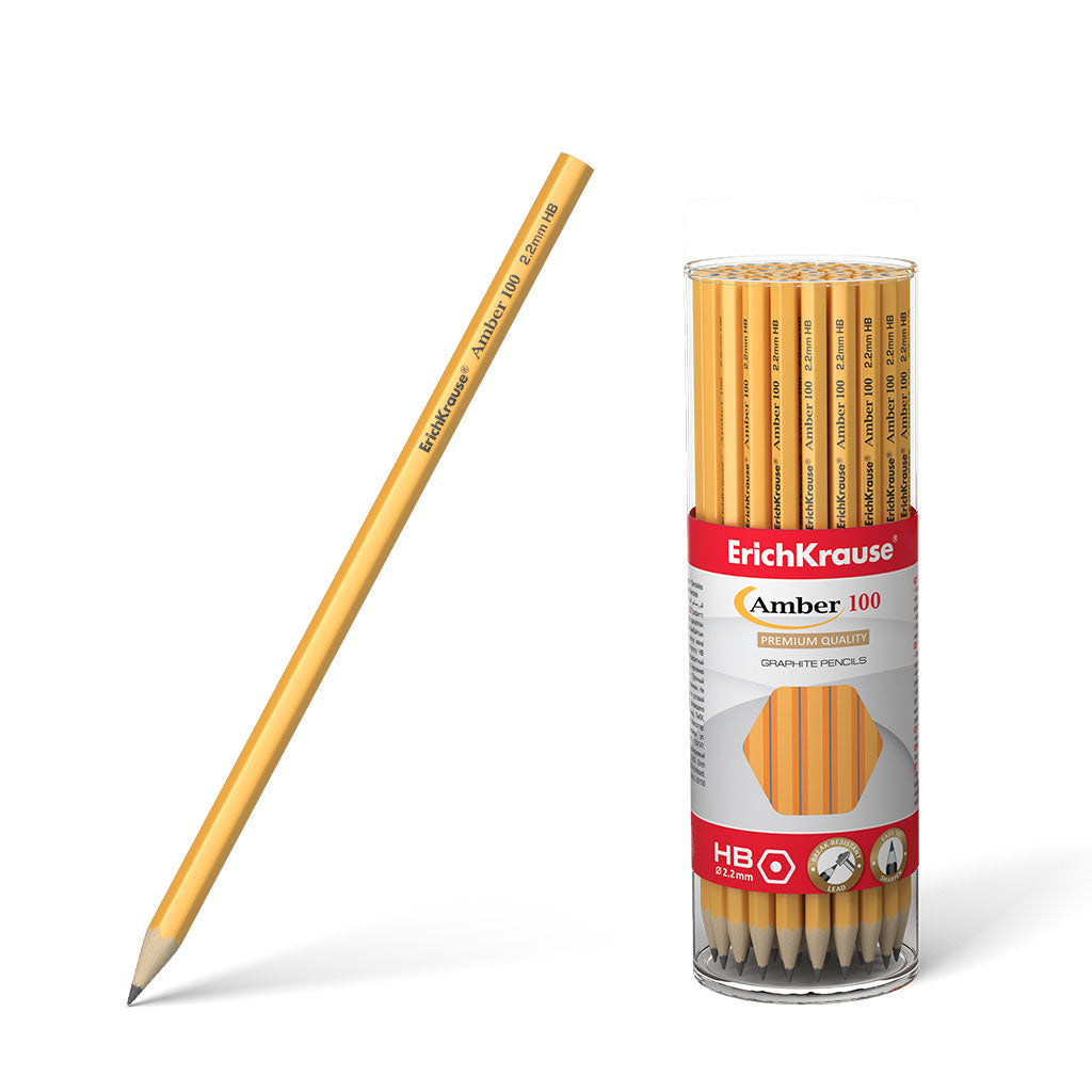ErichKrause® Carambole noir "Amber 100" HB dans le tube (pont) art.45476