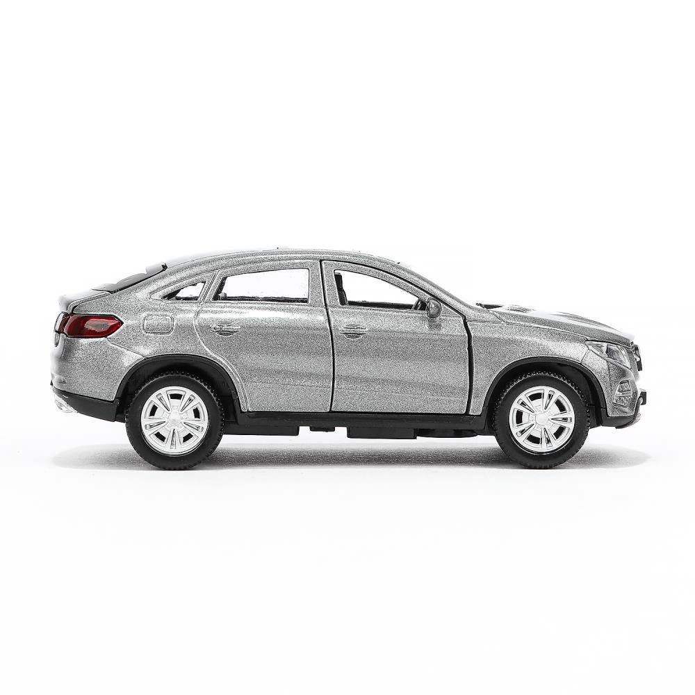 Машина металл MERCEDES-BENZ GLE COUPE длин 12 см, двери, багажн, серый, кор. Технопарк в кор.2*36шт