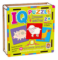 IQ Пазл деревянный.2+ Домашние животные