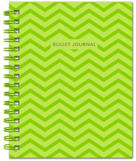Bullet Journal (Зеленая геометрия) 162x210мм, твердая обложка, пружина, блокнот в точку, 120 стр.