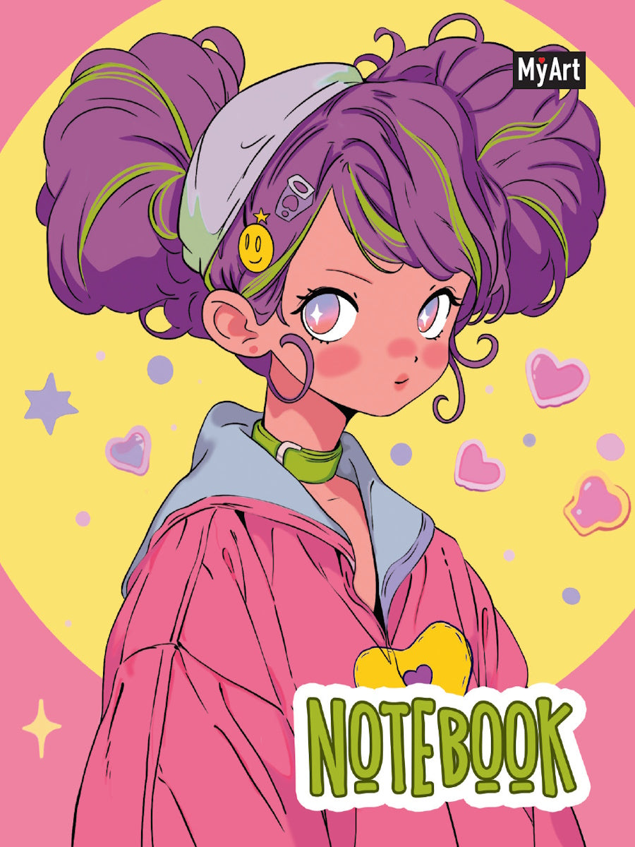 Mon Art. БЛОКНОТ в клетку Аниме 115x150. Загадочный взгляд