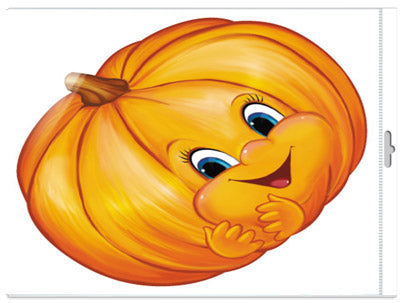 *ФМ1-15673 ПЛАКАТ ВЫРУБНОЙ А4 В ПАКЕТЕ. Тыква (двухсторонний, УФ-lac, в индивидуальной упаковке, с европодвесом и клеевым клапаном)