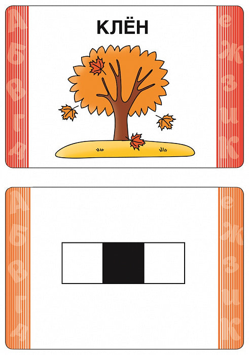 6-7 lettres. Развивающие карточки. Обучение грамоте