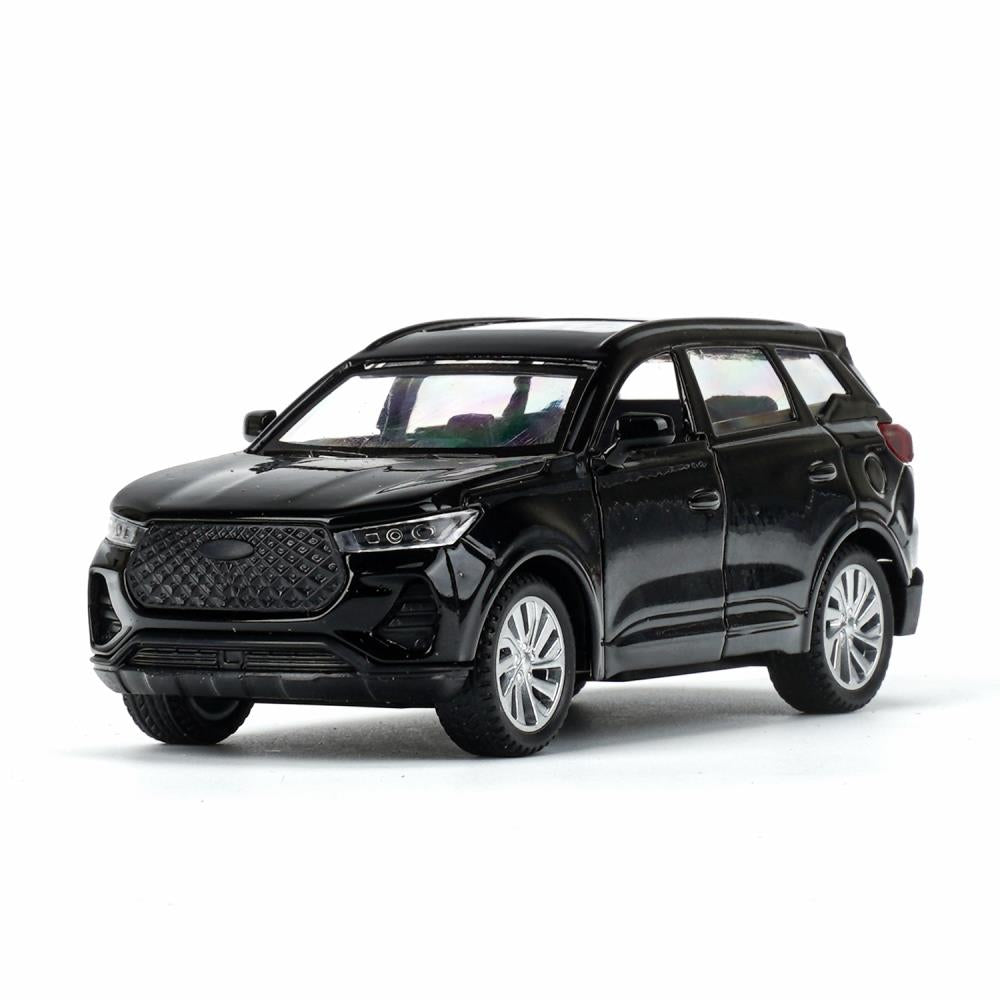 Машина металл chery tiggo 7 pro длина 10,5 см, инерц, черный, в кор - в кор.2*36шт