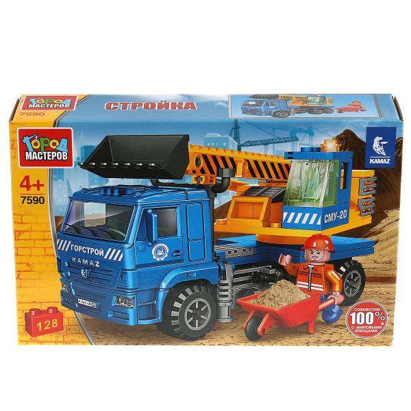 KAMAZ конструктор камаз ЭКСКАВАТОР, 128 дет. Город мастеров в кор.2*18шт
