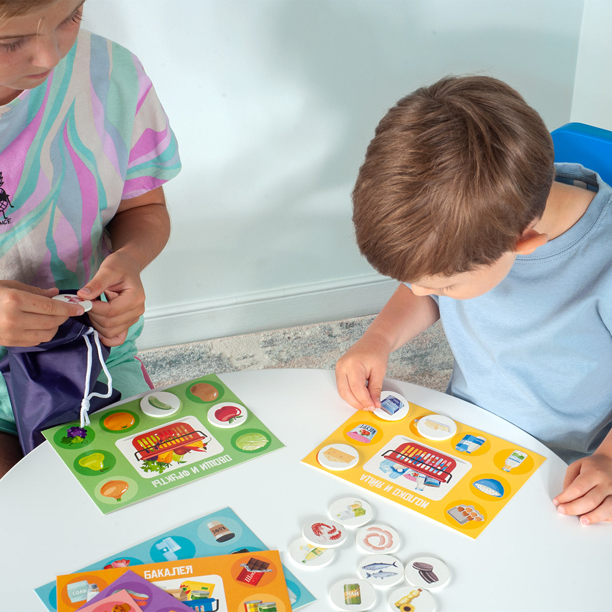 Лото с деревянными фишками "В магазин за продуктами" Baby Toys