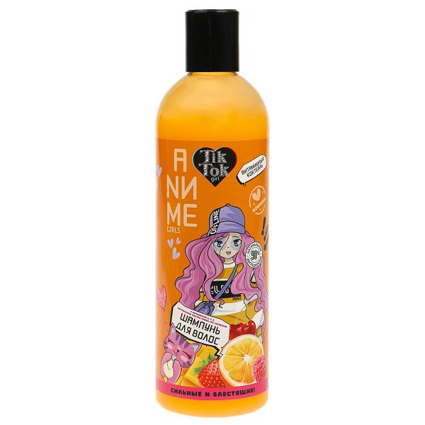 Shampoing pour tous les types de cheveux, de vitamines, de cocktail, d'anime, 360 ml, TIK TOK GIRL, en cor.6 pièces