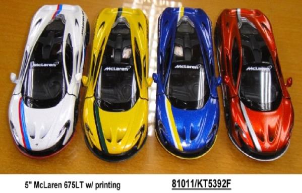 Машина металл. инерц. mclaren 675l цвет в ассорт. в дисплее Kinsmart уп-12шт в кор.2*6уп
