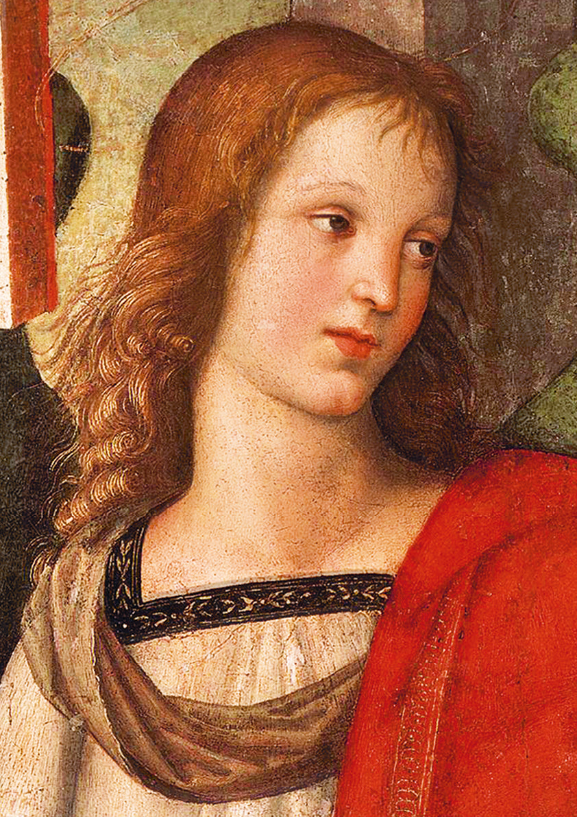 Постер.Рафаэль Санти. Ange. Fragment d'autel, pinacothèque de Brescia. Format A3.