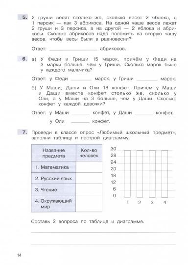 Гребнева. Трудные вопросы математики. 2 classes.