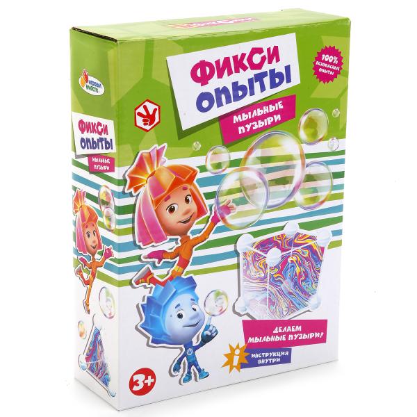ОПЫТЫ "ИГРАЕМ ВМЕСТЕ": МЫЛЬНЫЕ ПУЗЫРИ ФИКСИКИ В РУСС. КОР. в кор.36шт
