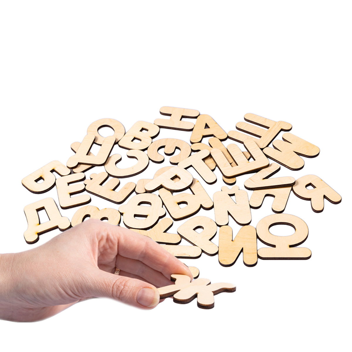 ИГРА РАЗВИВАЮЩАЯ ДЕРЕВЯННАЯ "АЛФАВИТ" в кор.15шт