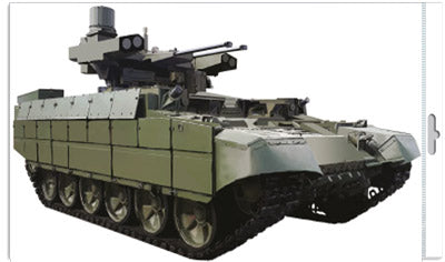 *Ф-15586 ПЛАКАТ ВЫРУБНОЙ А3 В ПАКЕТЕ. La technologie actuelle. БМПТ Терминатор (двухсторонний, в индивидуальной упаковке, севроподвесом и клеевым клапаном) - группа Военная техника