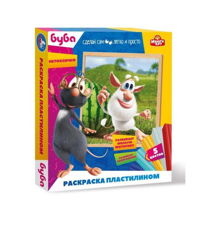 MultiArt. Набор для творчества раскраска пластилином "Буба"арт.MODCLAYART-BUBA