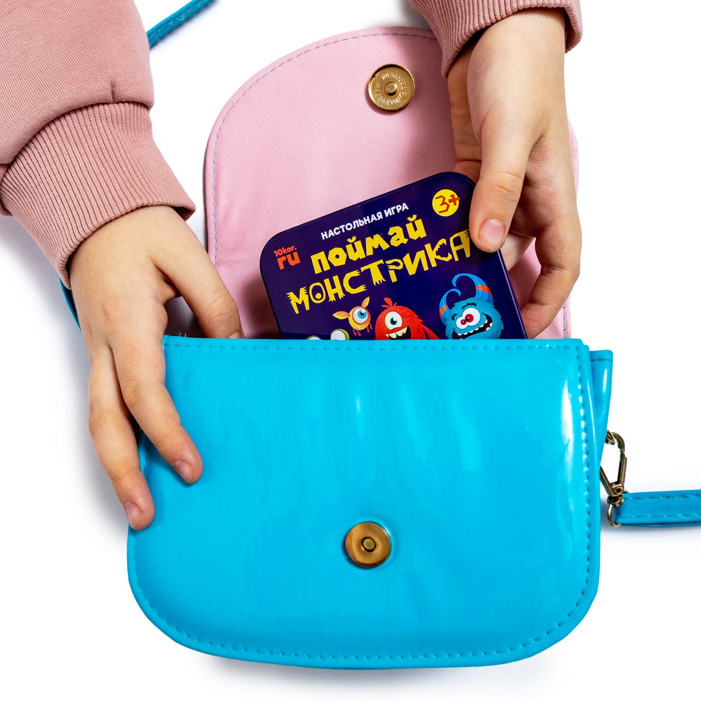 ИГРА НАСТОЛЬНАЯ "ПОЙМАЙ МОНСТРИКА" (ЖЕСТЯНАЯ КОРОБОЧКА) в кор.42шт